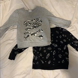 Two toddler boy pull over sweatshirts